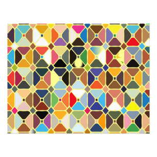 Multicolore-geometriskt mönster med oktonformer reklamblad