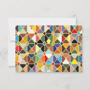 Multicolore-geometriskt mönster med oktonformer spara datumet