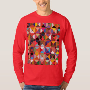 Multicolore-geometriskt mönster med oktonformer t shirt