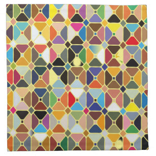 Multicolore-geometriskt mönster med oktonformer tygservett