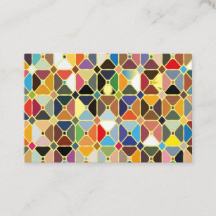 Multicolore-geometriskt mönster med oktonformer visitkort