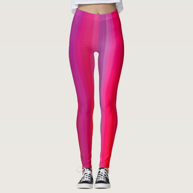 Multicolored abstract linear print leggings (Framsida)