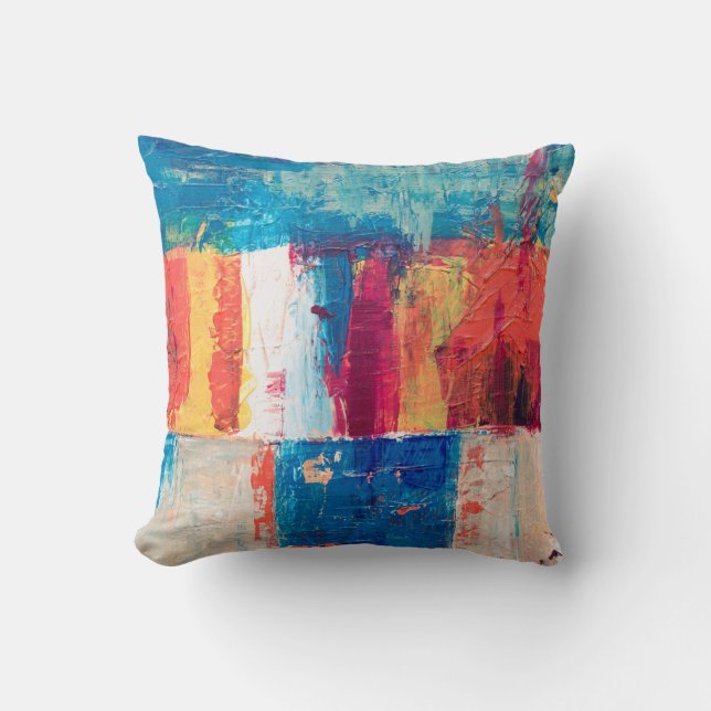 Multicolored abstract painting kudde (Framsida)