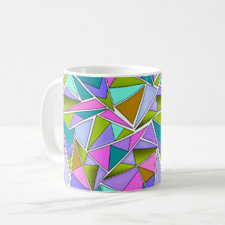Multicolored bright neon geometric pattern  kaffemugg