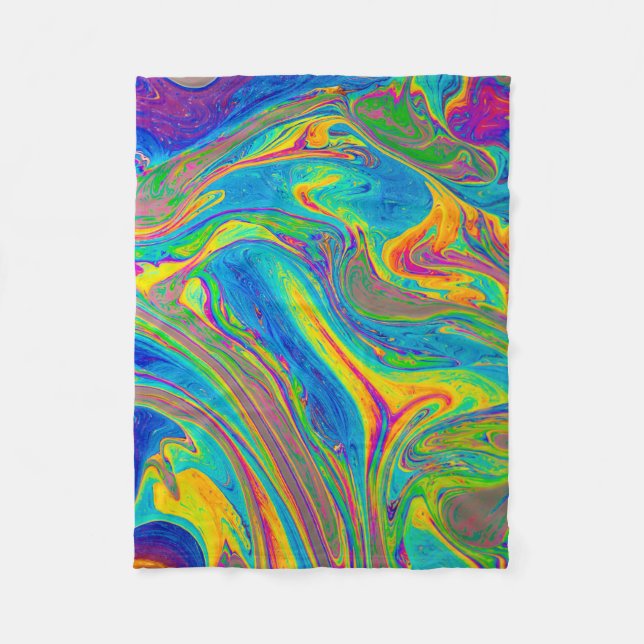 Multicolored painting fleecefilt (Framsidan)
