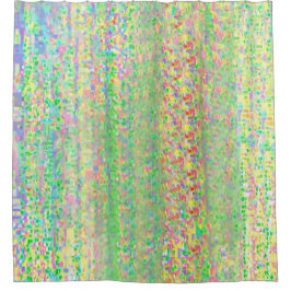Multicolored Shimmery Shower Curtain