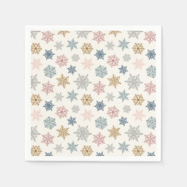 Multicolored snowflake pattern – winter christmas pappersservett