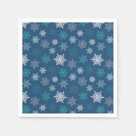 Multicolored snowflake pattern – winter christmas pappersservett