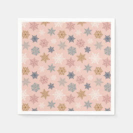 Multicolored snowflake pattern – winter christmas pappersservett