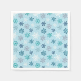 Multicolored snowflake pattern – winter christmas pappersservett