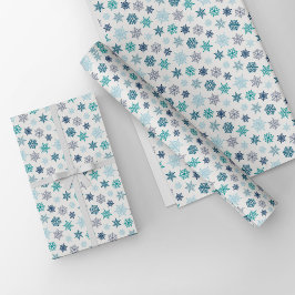 Multicolored snowflake pattern – winter christmas presentpapper