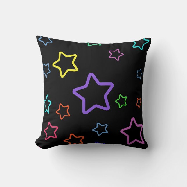 Multicolored Starry Night Kudde (Framsida)