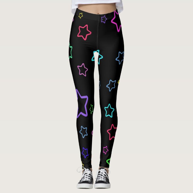 Multicolored Starry Night Leggings (Framsida)
