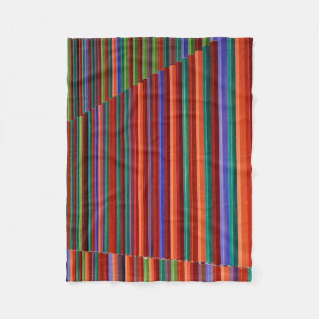Multicolored striped illustration fleecefilt (Framsidan)