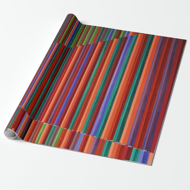 Multicolored striped illustration presentpapper (Utrullad)