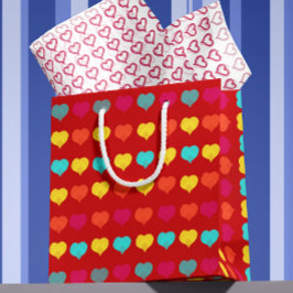 Multicolored stylish hand-drawn heart shapes