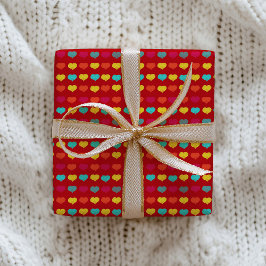 Multicolored stylish hand-drawn heart shapes presentpapper