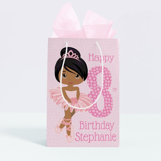 Multicultural Birthday Ballerina Medium Gift Bag (Skapare uppladdad)