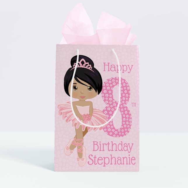 Multicultural Birthday Ballerina Medium Gift Bag (Skapare uppladdad)