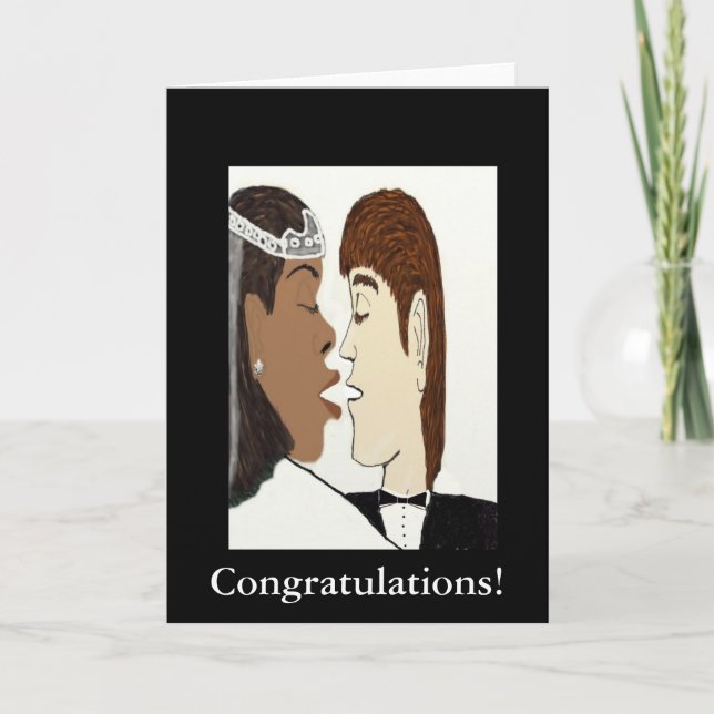 Multicultural bröllop-kort kort (Framsida)