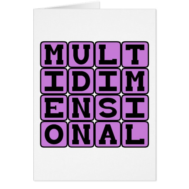 Multidimensionell, över många dimensioner hälsningskort (Framsidan)