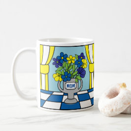 Multidoerist på klassiskt vitt kaffe mugg