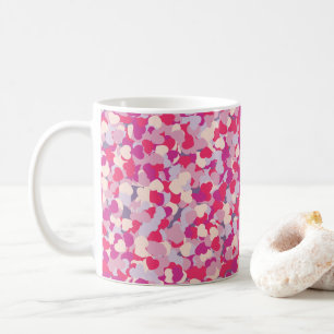 multiFärg Hjärtkonfetti2 Kaffemugg