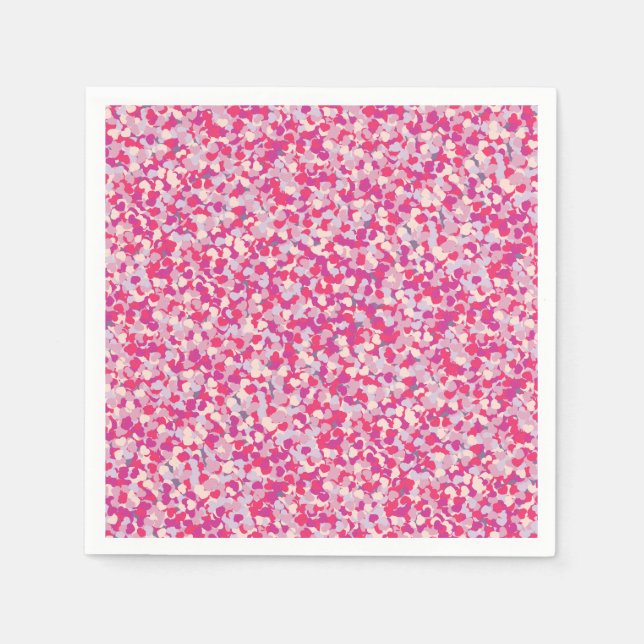 multiFärg Hjärtkonfetti2 Pappersservett (Framsidan)