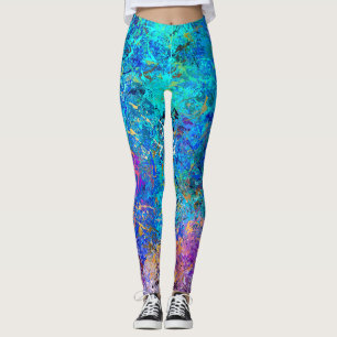 Multifärgad Abstrakt Holi Splatter Paediatric Leggings