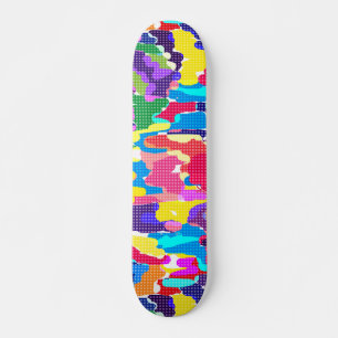 Multifärgad abstrakt - klar mini skateboard bräda 18,5 cm