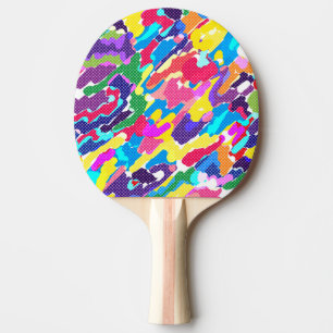 Multifärgad abstrakt - klar pingisracket