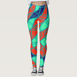 Multifärgad abstrakt mönster "Ratti_Kreativ_Arts" Leggings
