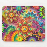 Multifärgad Art Deco Mönster