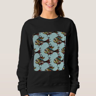 Multifärgad av exotisk Blommigt Fiske av sjölösa M T Shirt