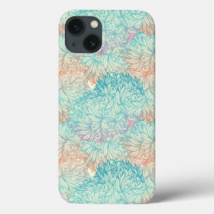 Multifärgad Blommigt Doodle Mönster
