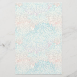 Multifärgad Blommigt Doodle Mönster Brevpapper