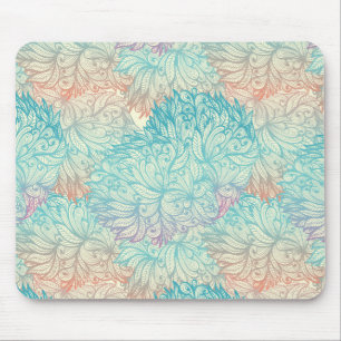Multifärgad Blommigt Doodle Mönster Musmatta
