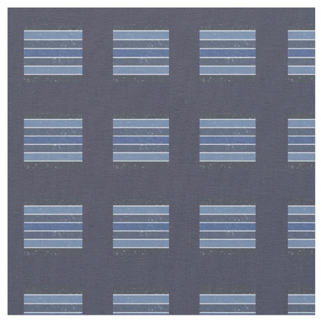 Multifärgad Blue Rand Fabric Tyg (Närbild)