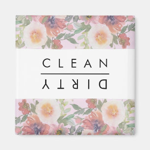 Multifärgad Boho Blommigts Clean/Dirty Magnet
