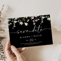 Multifärgad Boho Fall Blommigt Vågrät Bröllop
