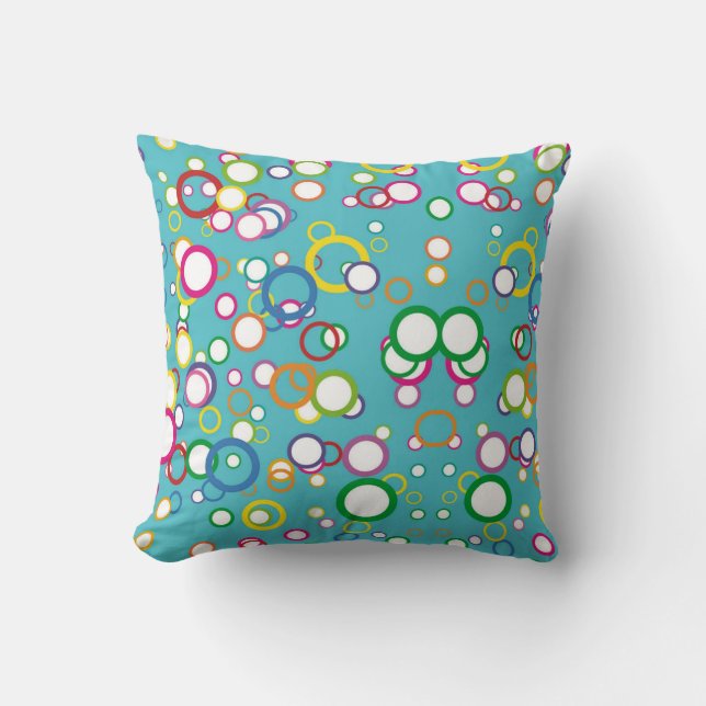 Multifärgad Bubbles American MoJo Pillows Kudde (Framsida)