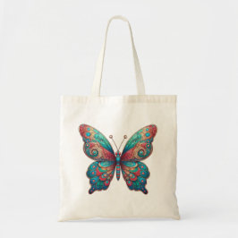 Multifärgad Butterfly Tygkasse