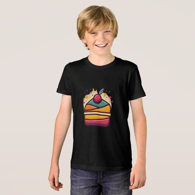 Multifärgad Cake Design Bella+Canvas Youth T Shirt (Framsida Full)