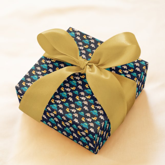 Multifärgad Cars-Tecknad Presentpapper (toy car birthday packing gift wrap,gift wrapping paper,return gift wrap paper,paper gift)