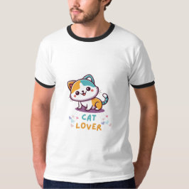 Multifärgad Cat Lover T Shirt