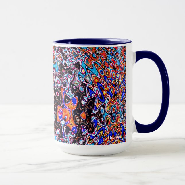 Multifärgad Chaos Abstrakt Mugg (Höger)
