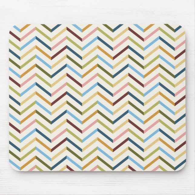 Multifärgad Chevron Mousepad Musmatta (Framsidan)