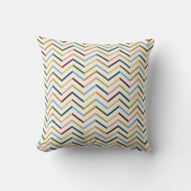 Multifärgad Chevron Pillow Kudde (Framsida)