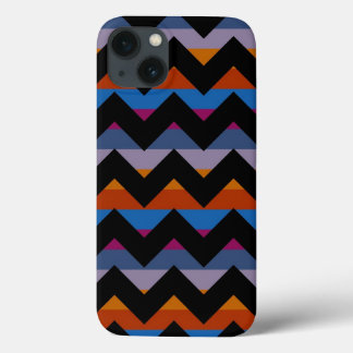Multifärgad Chevron Zigzag Rand Mönster