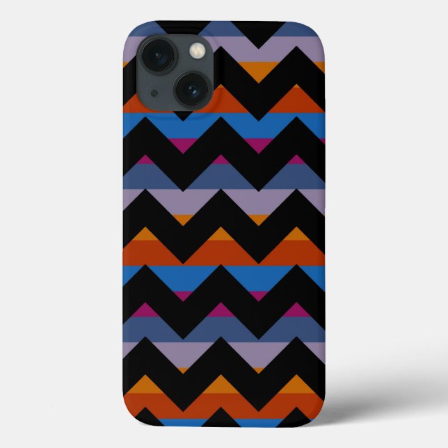 Multifärgad Chevron Zigzag Rand Mönster (Baksida)